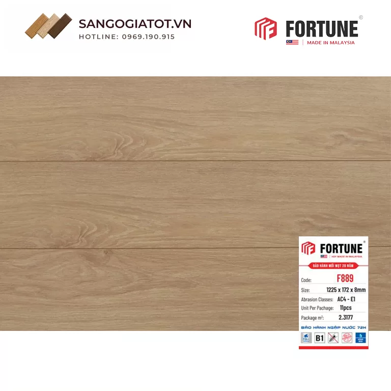 Sàn gỗ Fortune 8mm