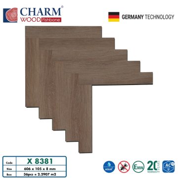 Sàn gỗ xương cá Charmwood 8mm x8381