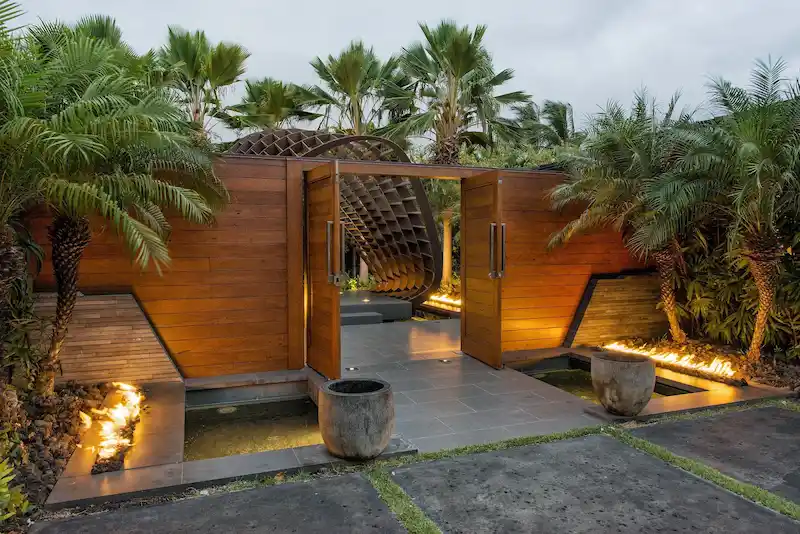 Ứng dụng của cổng gỗ nhựa Khu nghỉ dưỡng và resort