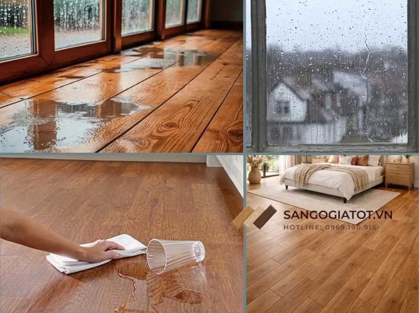 5 lưu ý bảo vệ sàn gỗ trong mùa mưa cần biết