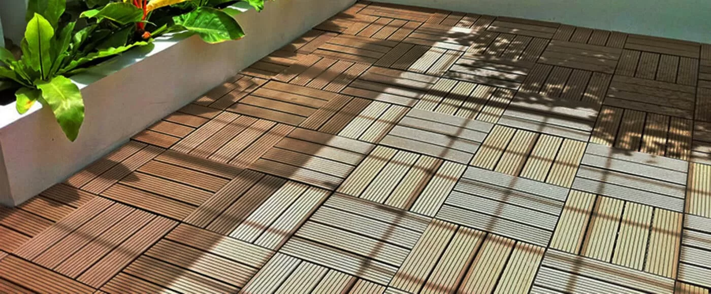 Vỉ gỗ ngoài trời sân thượng