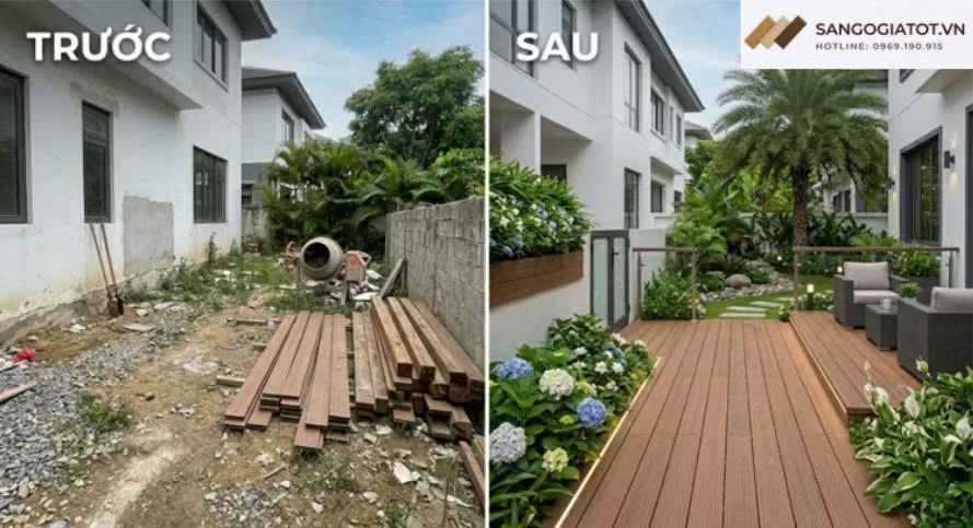 Sàn gỗ sân vườn